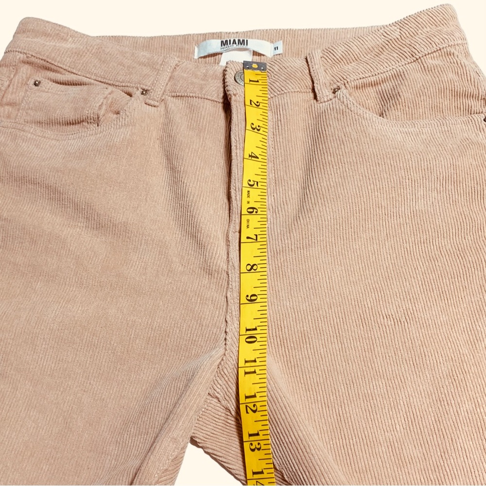 NWOT SWS Miami Blush Pink High Rise Corduroy Pants Size 11 Junior - Picture 13 of 13